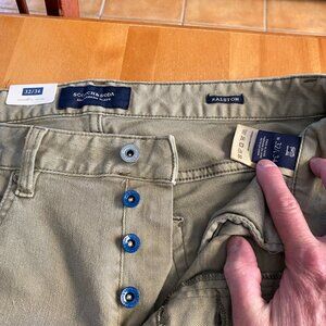 Nwt Scotch & Soda Ralston jeans regular slim fit  faded kaki/green W32 x L34
